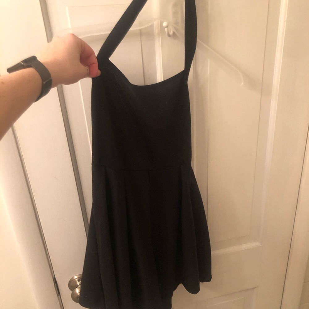 Black halter dress
